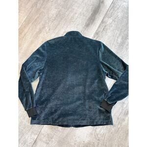 JEZ Juanita Ritter Vintage 80s Jacket Zipper Up Teal Color Size L Made in USA